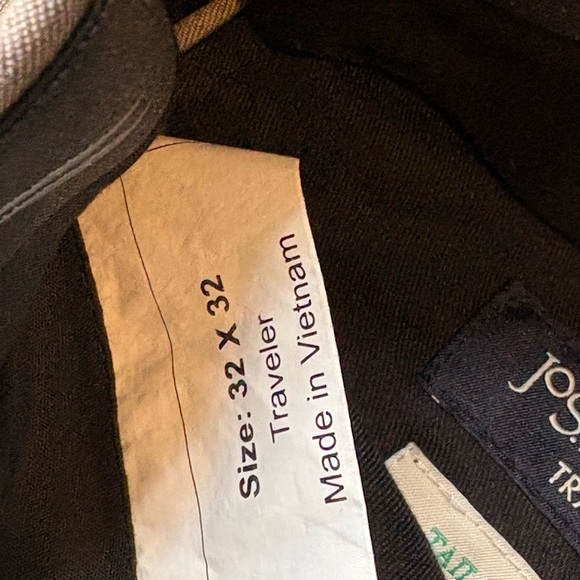 Jos.A Bank Tailored Fit Classic Fit Pants - 2 Tan, 2 Blue and black pair - Picture 3 of 3